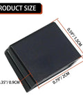 8 Pack Black Fader Caps For DJ Mixers Premium Slider Knob Replacements For Pioneer DJM Series shown with dimensions