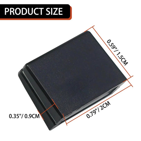 8 Pack Black Fader Caps For DJ Mixers Premium Slider Knob Replacements For Pioneer DJM Series shown with dimensions