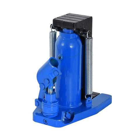 Heavy Duty 5 Ton Hydraulic Claw Jack with quick release hook, blue color, designed for garage repair projects.