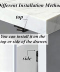 16 Pack Magnetic Cabinet Door Latches Heavy Duty Drawer Catches installation on top and side of drawer