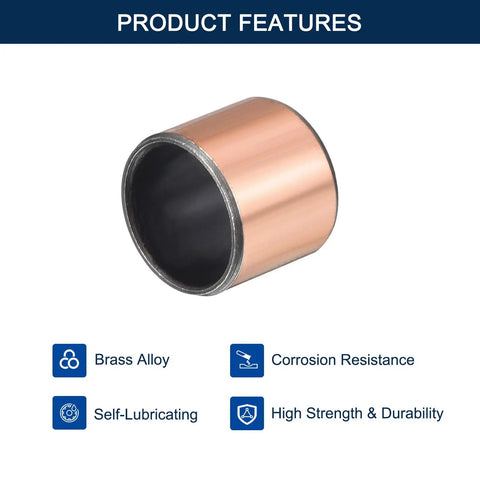 Self Lubricating Sleeve Bearings One And A Quarter Inch Bore, One And Seven Sixteenths Inch OD, Three Quarter Inch Length, bronze coating