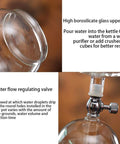 Top Shelf Portable Cold Brew Drip Tower And Iced Coffee Maker With Dual Adjustable High Borosilicate Glass Valves for custom water flow