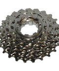 105 5700 10 Speed Road Cassette 11 25 Teeth Silver with Hyper Glide sprockets and close ratio gearing, side view