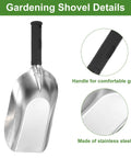 Stainless Steel Square Garden Shovel Hand Tool For Transplanting Weeding And Planting Compact 11.8 Inch Trowel with ergonomic handle