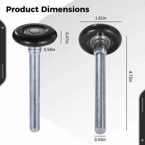 10 Pack 1.8 Inch Nylon Garage Door Rollers With 4.7 Inch Stem Quiet Replaceable Wheels For Garages Barns And Warehouses