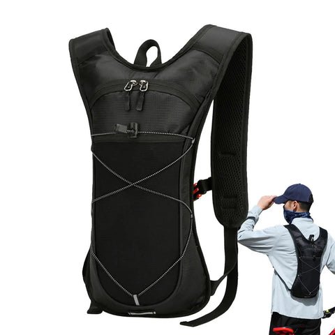 Hydration Running Backpack With Reflective Strips, Lightweight Nylon Reservoir Pack for all-weather running and hiking