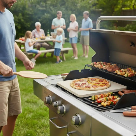 Grab This Heavy Duty 14 By 16 Inch Rectangular Cordierite Pizza Stone For Oven Bbq And Grill With Exclusive Patented Heat Spiral