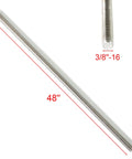 Stainless Steel Pro Grade Fully Threaded Rod Three Eighths Inch 16 TPI UNC 48 Inch Length Right Hand Threads Four Pack