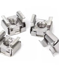 Premium 304 Stainless Steel M6 Cage Nuts Built Like A Tank For Server Racks Sick Corrosion Protection Tight Grip Fasteners, three pieces.
