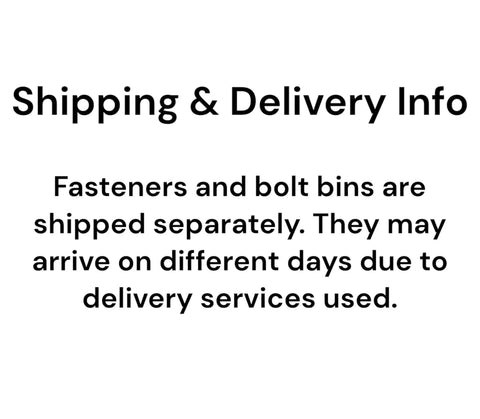 Shipping and delivery info for All In One 5,170 Piece Grade Eight Coarse Thread Hex Bolts And Nuts Kit With Bins.