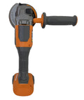 18 Volt Brushless Cordless 4 1 2 Inch Paddle Switch Angle Grinder Power Tool showing compact design, rubber grip handle and durable construction.