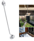 Lecheer 3PCS 10in Cabin Privacy Hook Eye Latch Lock Stainless Steel Solid Gate Hooks Hasp for Window installed in various locations.