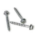 Strong-Drive SD Connector Screw Number Nine 1-1/2 Inch Quarter-In Hex Drive Mechanical Galvanized 500-Count, close-up view