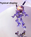 3D Space Rabbit Metal Puzzle Kit For Adults With Lights, Astronaut Mechanical Model DIY Ornament standing on display