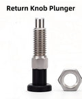 Pack Of Two Shop Ready Heavy Duty Stainless Steel Push Fit Ball Nose Spring Plungers M12 X 1.75 Retractable Index Locating Pin Featuring Secure Thumb Adjustment.