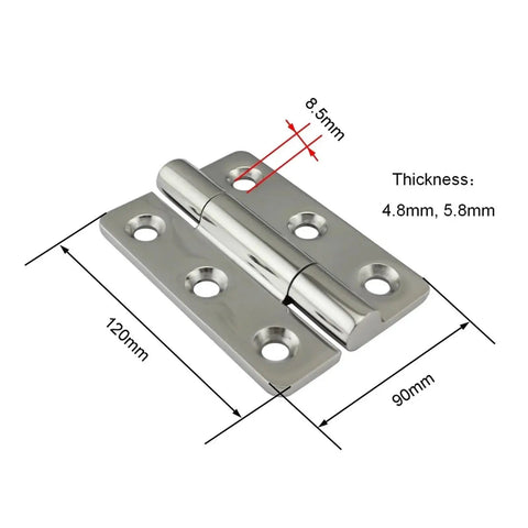 120mm Stainless Steel 304 Marine Door Hinge With Mirror Finish For Boats And Vessels Saltwater Ready Rust Resistant Boat Hardware