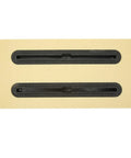 Lightweight Hydrofoil PVC Foam Box With Tough Wear Resistance And High Water Pressure Tolerance, Includes Fixing Base And Dual Mount Tracks, Black Finish Built For Rugged Waters And Quick Install, showing dual mount tracks.