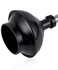 Close-up of Heavy Duty Toilet Plunger from Combo for Freestanding Stainless Steel Bathroom Durable Plunger with Strong Suction