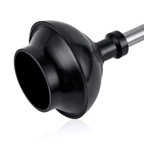 Close-up of Heavy Duty Toilet Plunger from Combo for Freestanding Stainless Steel Bathroom Durable Plunger with Strong Suction