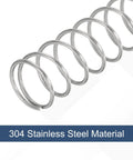 Close-up of 50 Pcs 304 Stainless Steel Compression Springs 0.6mm Wire Diameter 8mm Outer Diameter 40mm Free Length Tiny Pen Springs Silver Tone