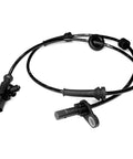 Rear-left ABS wheel speed sensor with wiring harness and mounting flange