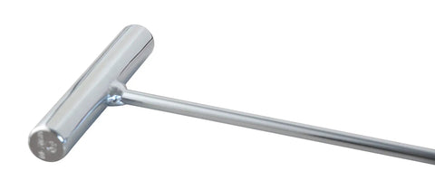 Close-up of 36-Inch Extend Pin Puller With Hook, One-Piece Chrome Fifth Wheel Pin Puller Universal Tool for Easy Trailer Pin Removal
