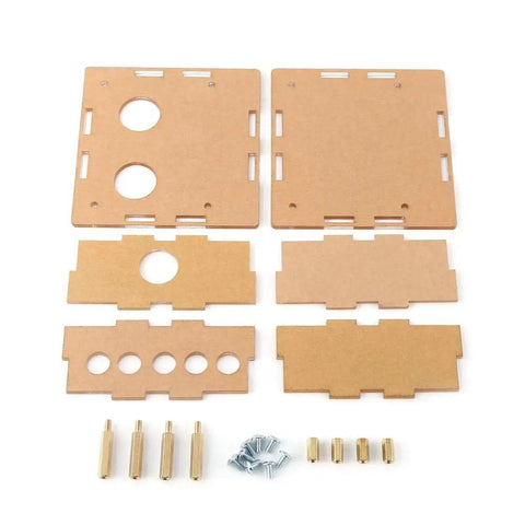 Tube Preamp Enclosure Protection Kit Built For 6J1 Valve Preamp Board with acrylic panels, standoffs, screws, and precise openings.