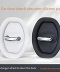 Slick Auto Door Lock Buffers Shield Metal Buckles From Gnarly Scratches While Acting As Sound Deadening Cushions For A Tight Fit And Super Smooth Shuts On Your Daily Driver Keeping Trim Fresh, featuring black and white silicone pads.