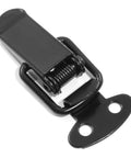 Close-up of 12 Pack Spring Toggle Latch 1.8 Inch Durable 304 Stainless Steel Black Spring Loaded Catch for Wood Tool Boxes