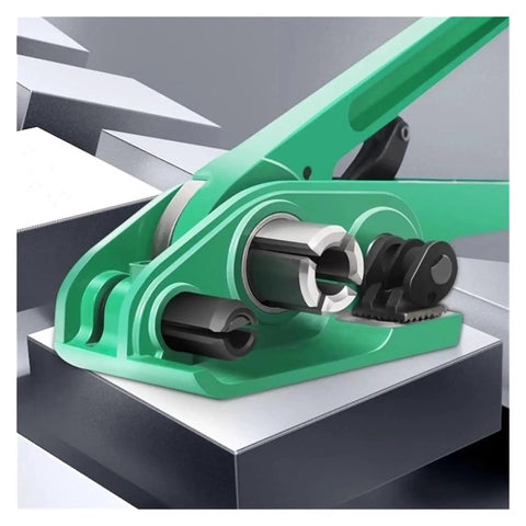 Close-up view of Heavy Duty Manual Strapping Machine Kit with Tensioner And Sealer for Pet and Pp Plastic Banding.