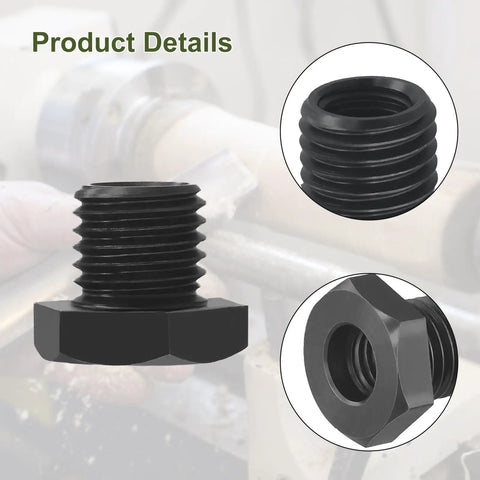 Pro Grade Lathe Headstock Spindle Adapter 18mm 2.5 To 1.8 TPI Thread Chuck Insert for Metal and Wood Turning