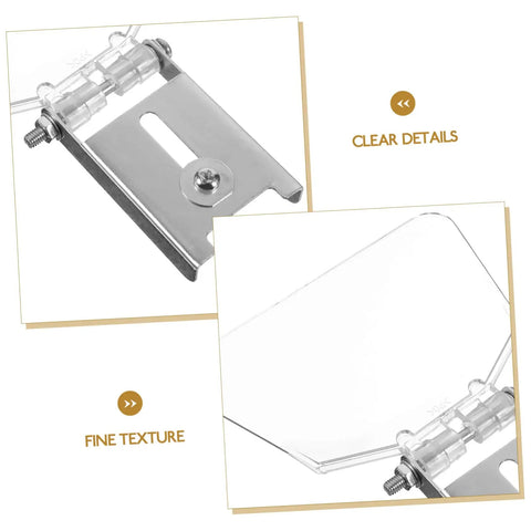 Two Piece Stainless Steel Bench Shield Kit Eye Guard For Grinders, clear details of rust-resistant stainless bracket and shield