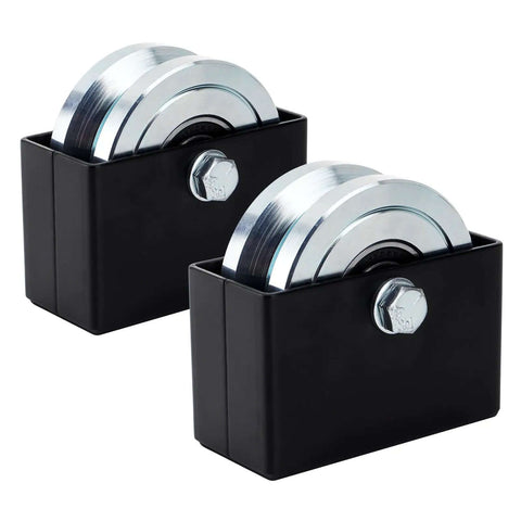 4 Inch V Groove Gate Wheel With Weld On Box, Beefy Sliding Gate Wheel Set, Heavy Duty 3000 Lbs Per Set For Rolling Doors