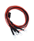 Universal RC Light Strips Kit With White LED Lampshade For Axial Scx10 D90 HSP 1 To 10 RC Crawlers Upgrade Accessory wires close-up