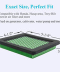 2 Pack Premium Lawn Mower Air Filter For Honda GCV160 GCV190 And Husqvarna 7021P 17211 ZL8 023 17211 Z8B 901 dimensions view