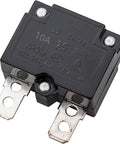 2 Pack Automatic Reset Circuit Breaker 10A 125 To 250V AC, 50V DC Thermal Relay for Ride On Toys, close-up view