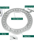 Rock Solid Round Lazy Susan Turntable Swivel Plate with thick aluminum alloy design and steel screws for durability.