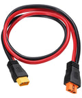 XT60 Extension Cable 10AWG 2Ft Female To Male Beefy Power Lead For RC Cars Drones Solar Panels And Portable Power Stations FPV Ready High Current Battery Connector.