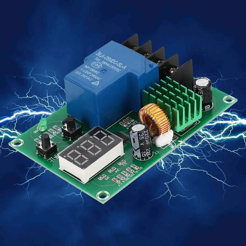 Super Tight 60V Battery Charging Control Board Compact Power Module for EV systems, showing compact PCB with displays and components.