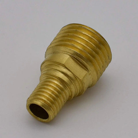TIG Gas Lens Collet Body Set for WP 9 20 25 Torch, brass gas lens body detail showing threaded design for arc control.