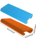 Two Piece Dragon Boat Seat Cushions For Paddling EVA Breathable Shockproof Paddle Seats Fishing Seat Pads, blue and orange, dimensions shown