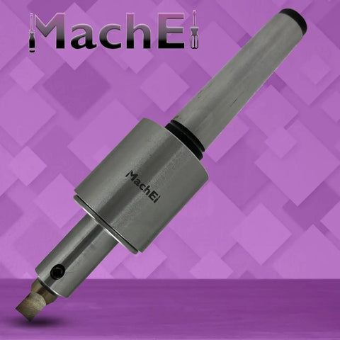 MT3 Shank Rotary Broach Set with 7 Piece HSS Square Punches for precision self centering holes tool on purple background