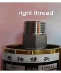 1 Inch Right Thread Copper Two Way Rotary Union Swivel Joint For Cooling Water Systems, High Flow Rotary Connector For Plumbing And Hydraulics, Durable Metal Hose Fitting. Right-thread close-up.