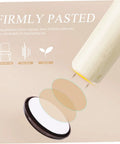 Product image showing Round Self Adhesive Glide Pads for furniture protection, demonstrating adhesive application on wood.