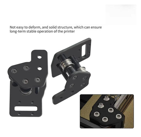 Upgraded Hollow XY Joint Light For 3D Printers 2.4 Version CNC Compatible Precision Components For Improved Accuracy And Durability Easy Install To Boost Your 3D Printing Game, black metal joint