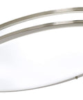 Oval LED Flush Mount Ceiling Light in Antique Brushed Nickel, 32-Inch, 3000K Warm White, 2800 Lumens, Energy Star Rated