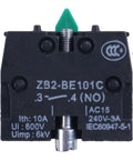 10 Pack Heavy Duty Contact Block And Momentary Push Button Switch Zb2 Be101 top view of ZB2-BE101C switch with specifications visible.
