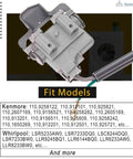 Washer Lid Switch Direct Replacement For Whirlpool And Kenmore Washers 285671 V image showing fit models list and switch details