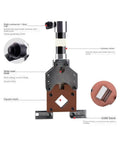 Heavy Duty Hydraulic Crimping Tool And Steel Cutting Machine Dies For Electric Punching. FGQ50 model with white steel blade and hydraulic cylinder.