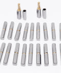 Set of 20 Beefy Weldable Barrel Hinges 2 3 8 by 1 2 Inches Bullet Hinges Carbon Steel Detachable Door Hinge displayed on white